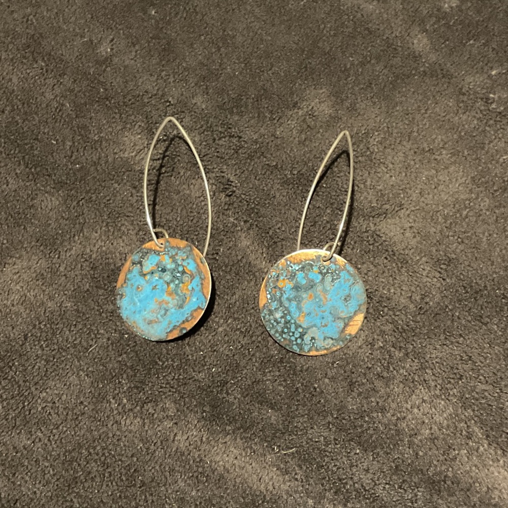 Elegant Blue and Silver Dangle Earrings